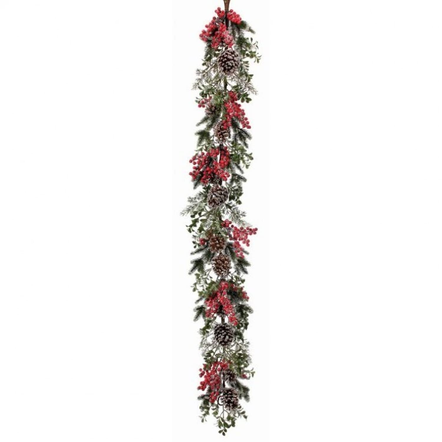 Regency International 60" Iced Waterproof Berry Boxwood Pine Garland