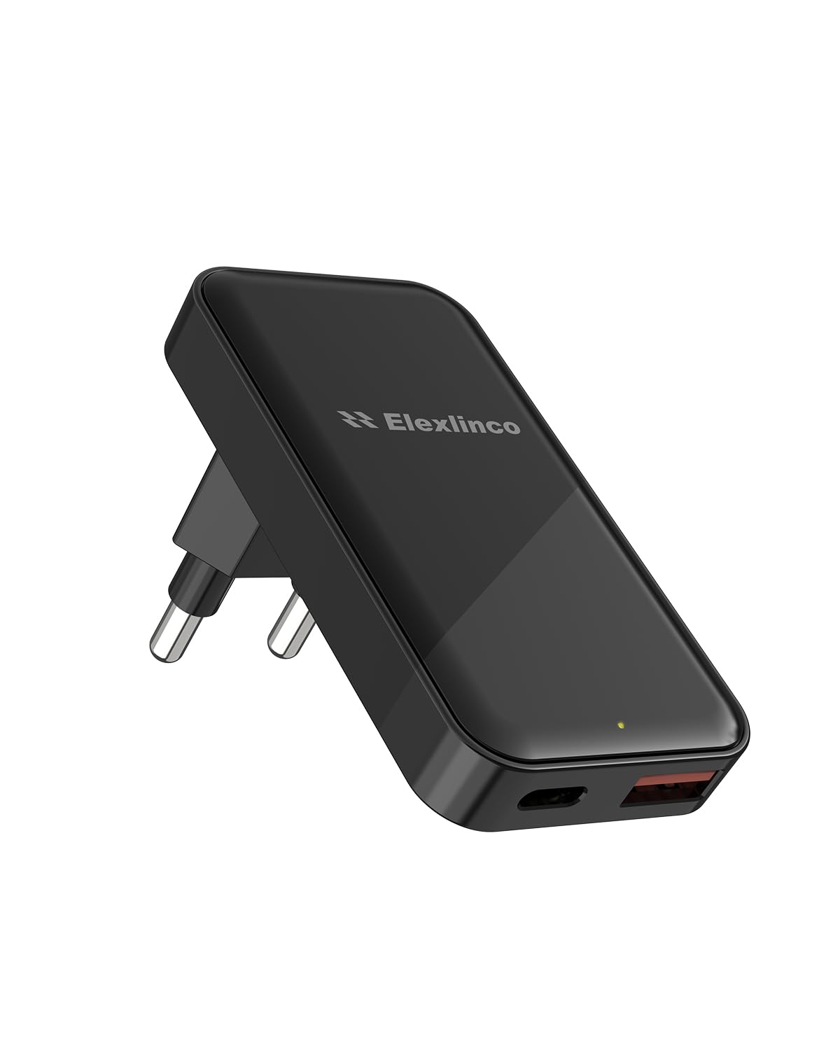 USB C Ladegerät 35W, Elexlinco 2-Port Schnell Kompakt USB C Netzteil, PD 3.0 Power Adapter Ladestecker Kompatibel für iPhone, iPad, Samsung Galaxy, HTC, Motorola, LG und Viele Mehr (Schwarz)