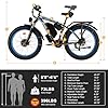 Geartist (US in Stock Smlro XDC600 Plus Electric Bicycle 2000W Dual Motor 35MPH Ebike 48V 22.4Ah Mountain Snow E Bike 26" Fat Tire 21 Speed MTB for Trail Riding Excursion Commute (Black Blue) #3