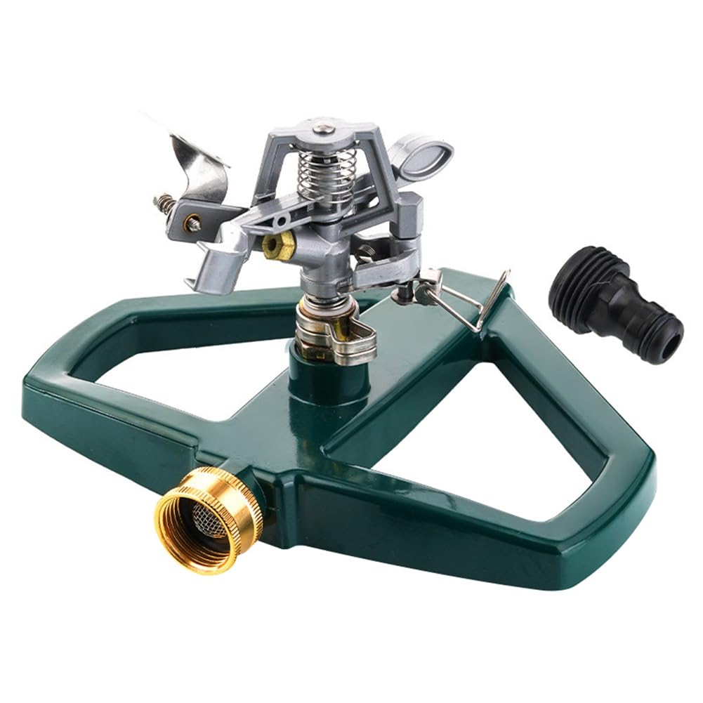 Irrigatore rotante regolabile a 360 gradi, Irrigatore for prato rotante automatico con testa regolabile in lega di zinco for giardino