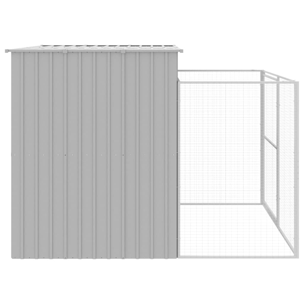 Niche pour chien avec cour gris clair 214x253x181 cm
