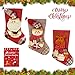 Aitey Christmas Stocking, 18" Set of 3 Santa, Snowman, Reindeer, Xmas Character...