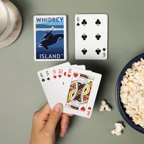 Baraja de 52 cartas tamaño póker Orca y Cría miniatura 2