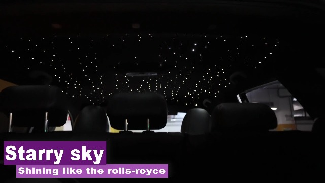 Image of CHINLY Starlight Headliner Kit Twinkle 550pcs 13.1ft 0.02in 16w Fiber Optic Lights kit, Music Mode Bluetooth APP Control Remote, RGBW Star roof Lights for Star Headliner /Home Theater /Pool Ceiling