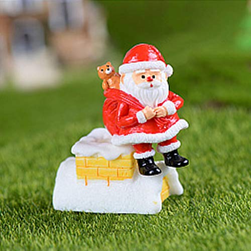 KOFUN Miniature Resin, Miniature Resin Christmas Series Micro Garden Plant Bonsai Dollhouse Decorations 1#