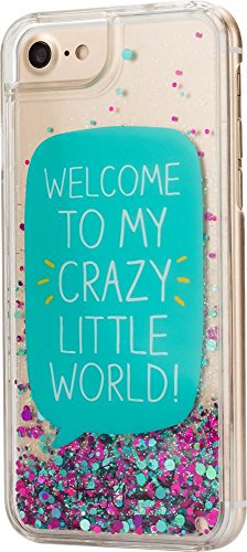 Happy Jackson Welcome To My Crazy Little World - Carcasa con Purpurina para iPhone 6/6S/7/8