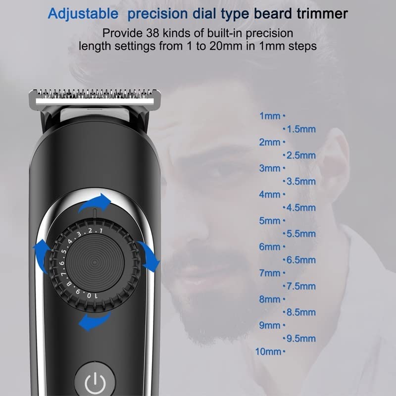 Miniatura 2 de CRIVERS Cortadora de pelo para hombres, cortadora de pelo profesional de peluquería con cable para barba, para hombres, eléctrica, 100-240 V,