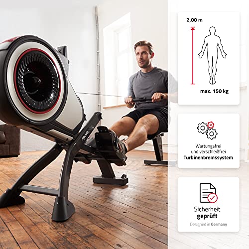 SportPlus Rudergerät für zuhause mit Luftwiderstand (8 Stufen), optional mit App Kompatibilität, leise & flüssig… – Bild 3