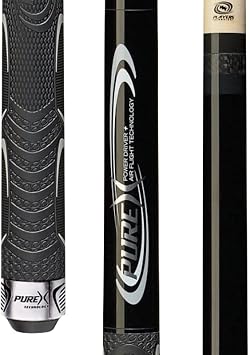 19 oz. PureX Cues Hxt-P1 Black Quadruple Threat 4-Piece Technology Jump Break Billiard Pool Cue Stick