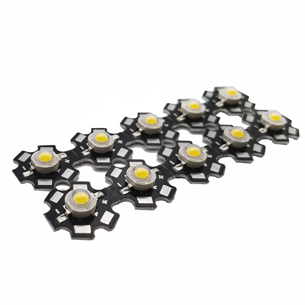 10 chip LED ad alta potenza, 3 W, bianco caldo, 3000 K – 3500 K (ingresso 600 mA – 700 mA/DC 3 V – 3,4 V/3 Watt) intensità super luminosa SMD COB emettitore componenti diodo lampada, perline