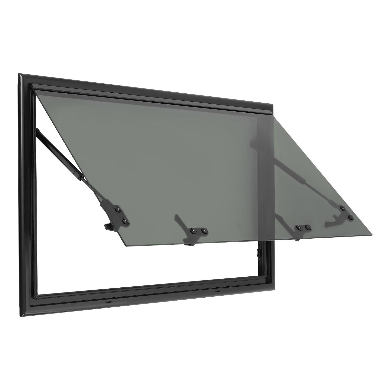 Finestra di esposizione per camper con tenda avvolgibile integrata e zanzariera, finestra laterale, finestra per camper e roulotte, furgoni e camper (800 x 500 mm)