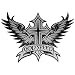 VEGASBEE GODSPEED WINGED CROSS WINGS CHRISTIAN BIKER RIDER JACKET REFLECTIVE PATCH LARGE