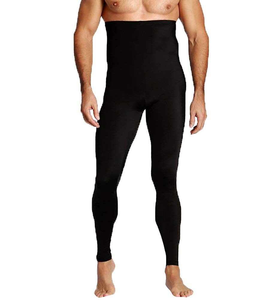 Insta SlimMen's Hi-Waist Compression Slimming Pant, MP2005, Black, M