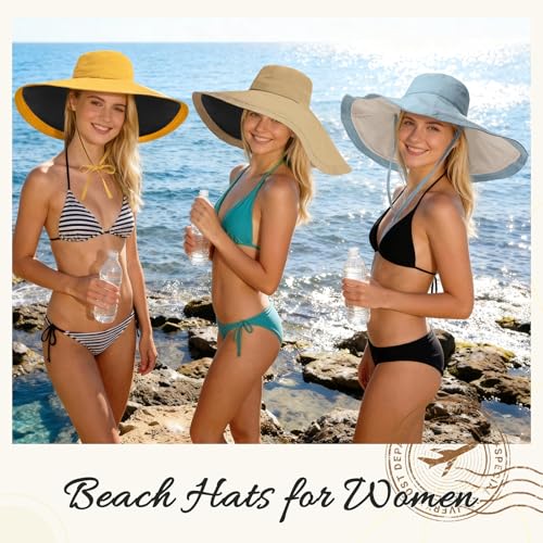 Sombrero de ala ancha reversible para mujer 6 pzas miniatura 5