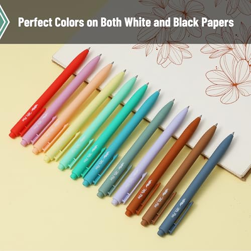 Image of Mr. Pen- Retractable Gel Pens, 12 Pack, Assorted Color Ink | Fine Point 0.7mm, Fast Dry, Smooth Writing, Cute Pens for Drawing, Writing Planner and School Supplies