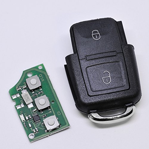 Key Remote Control Transmitter Unit For VW & ŠKODA - 434 MHz, OEM# 1J0959753DA, Includes Case & PCB