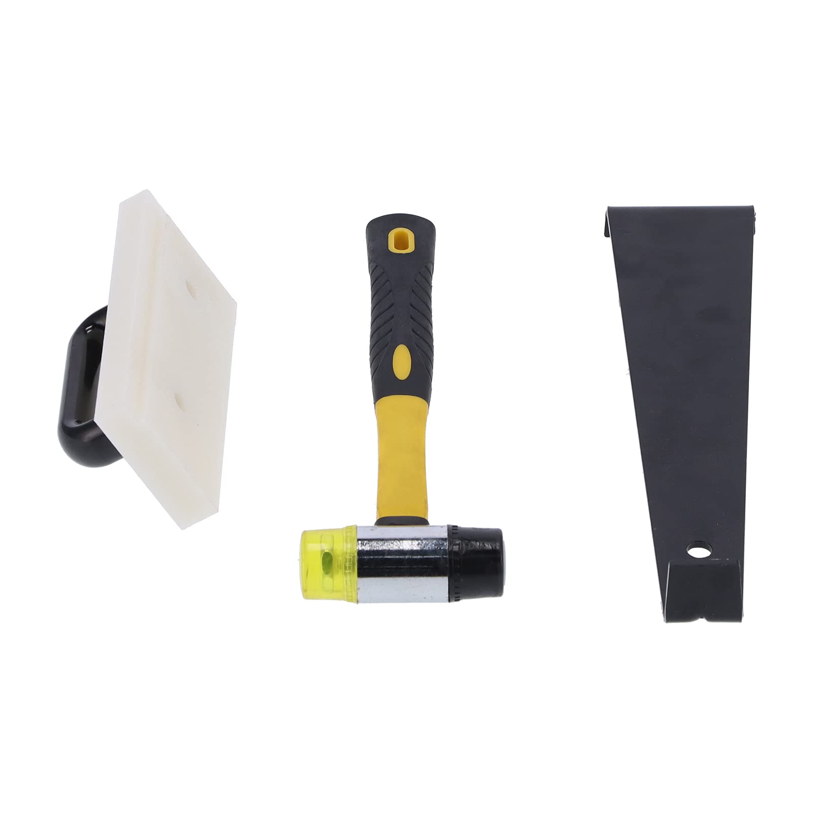 Kit de herramientas de instalación de piso premium con espaciadores de espacio de 1/4 pulgadas, bloque de roscado, barra de tracción para martillo para instalación de pisos