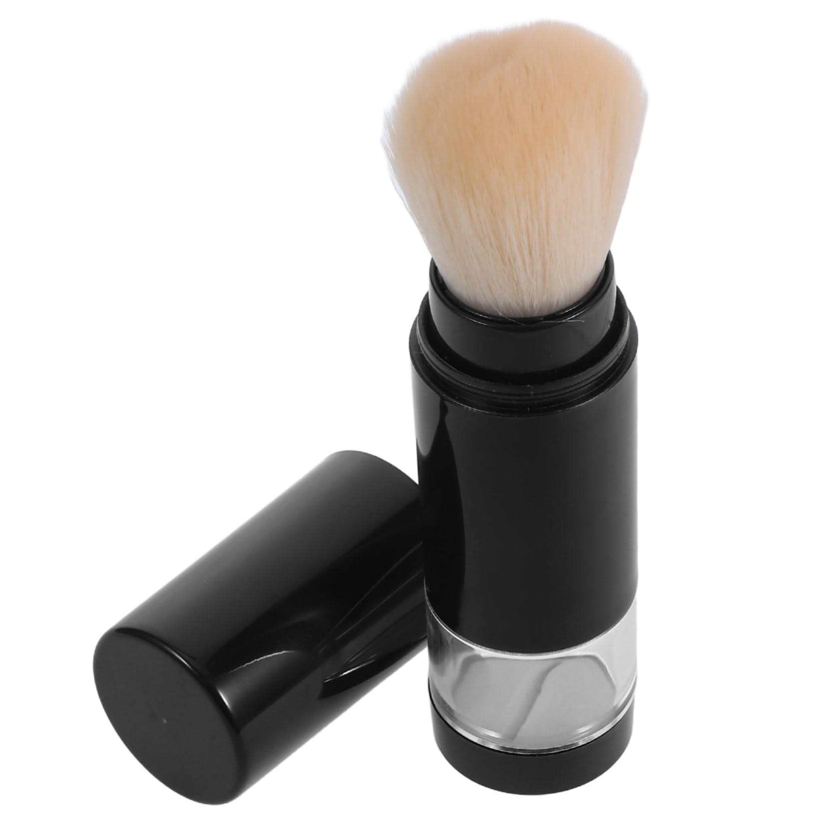 PartyKindom Knob Makeup Brush Blush Brush Portable Powder Bottle for Travel Face Applicator for Blending Compact Makeup Tool Set