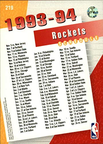 Amazon.com: 1993-94 Upper Deck #219 Hakeem Olajuwon/Vernon Maxwell