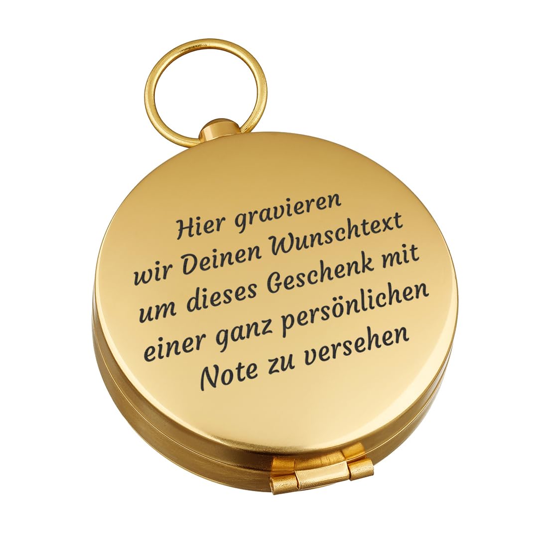 polar-effekt Gold Metall Kompass mit Gravur - Geschenke für Männer - ideal zum Geburtstag und Jubiläum - Outdoor Taschenkompass zum Wandern