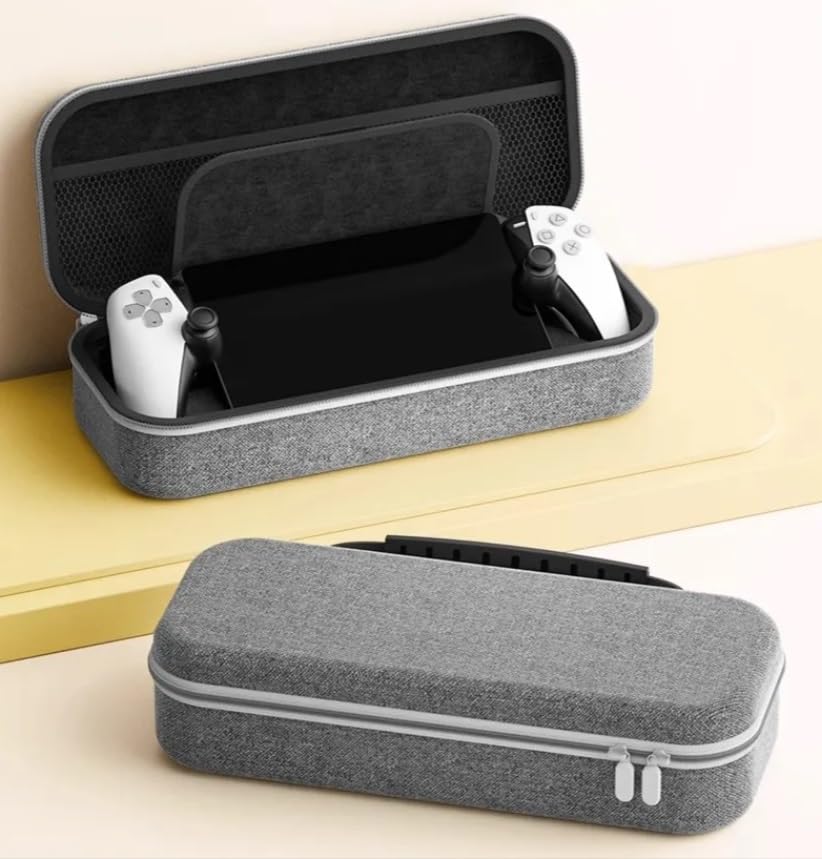 Case Compatível Com PS5 Portal, Estojo Bolsa Cinza Para Transporte Seguro - 123Games