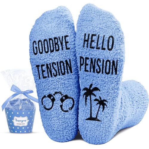 HAPPYPOP Retirement Gifts for Women Men - Retired Socks for Mom Dad Retirement Socks
