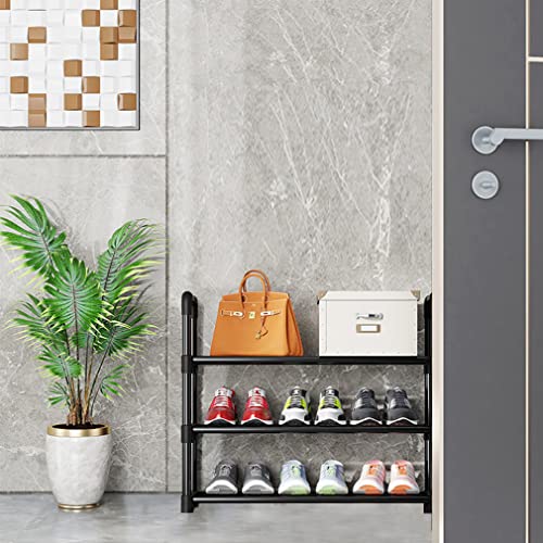 XIANGLV Shoe Rack, 3-Tier Shoe Rack Small, Can Hold 9 works of Shoes, Shoe Shelf Storage Organizer,Anti-Rust Coating - Image 2