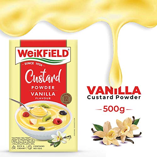 Image of Weikfield Custard Powder, Vanilla Flavour, 500g Carton (Pack of 2)
