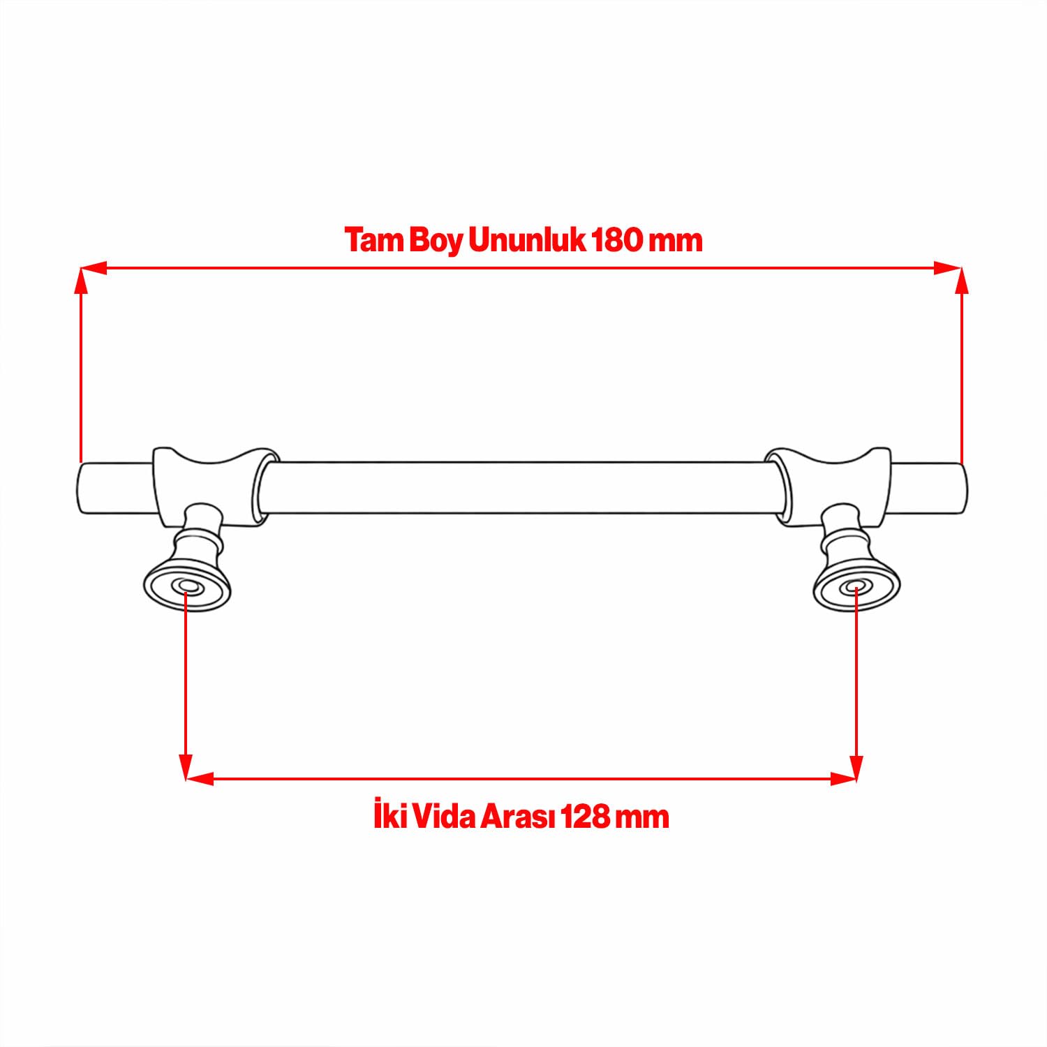 ARSİN Soft Parlak Antik Bakır Çekmece Kulp 128 mm Modern Dolap Gardırop Vestiyer Mutfak Kapak Kulbu