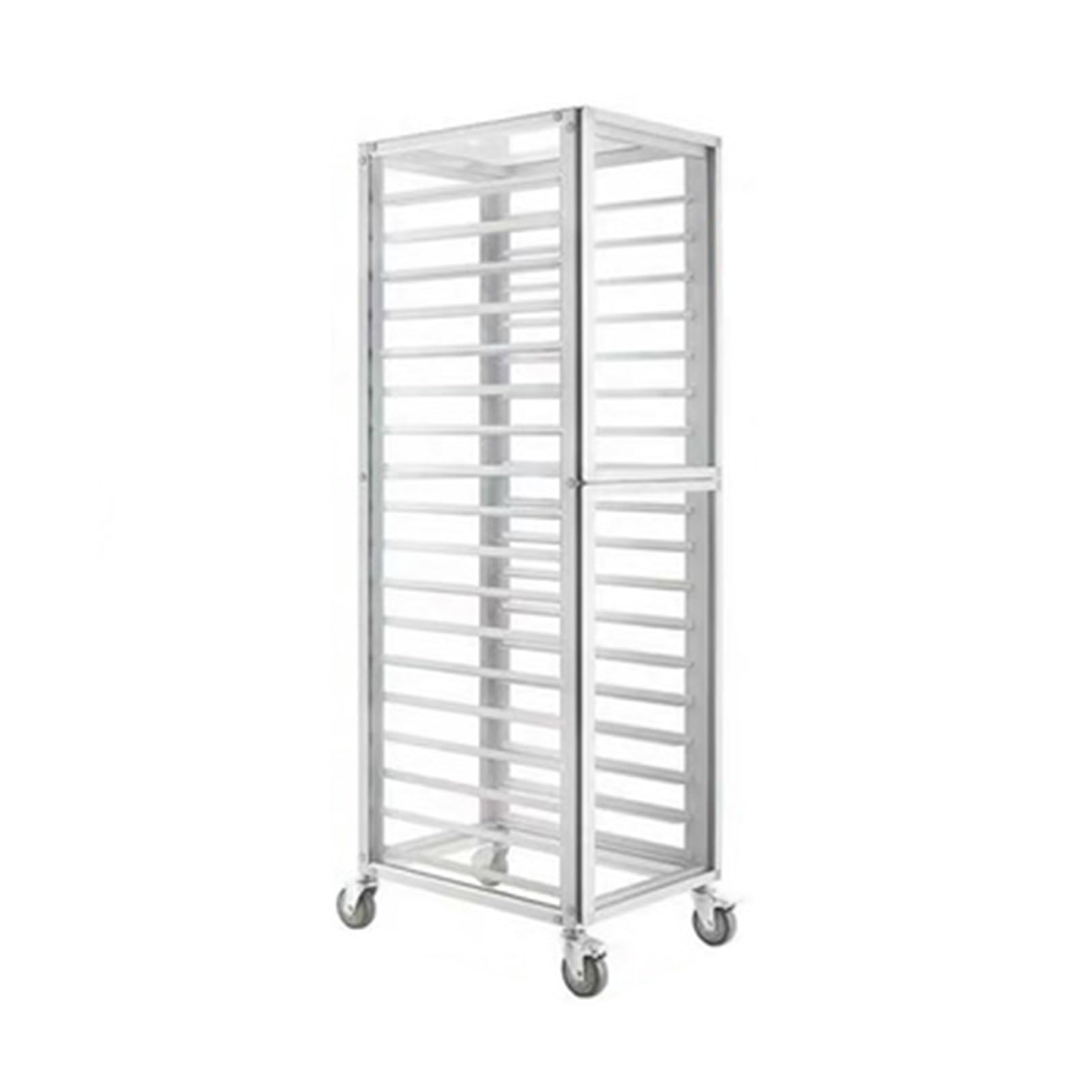 Schwerlast-Bäckereiwagen Aus Aluminium – 18-Stöckiger Großküchenwagen Für Halbe/Ganze Backbleche, Tragkraft 400 Kg