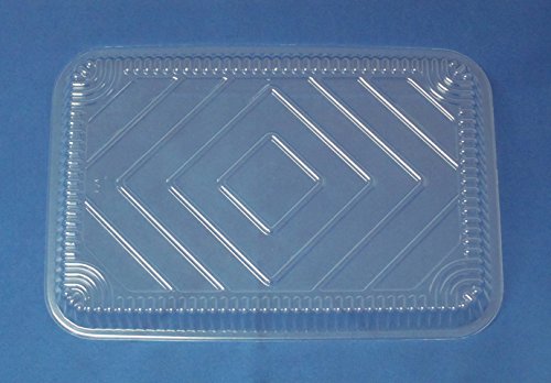 Durable Packaging Plastic Dome Lid for Oblong Aluminum Pan, 4 lb (Pack of 250)