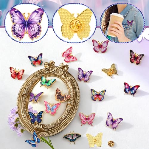 Image of Landical 30 /60 Pcs Cute Enamel Pins Bulk Plant Flower Animal Halloween Gothic Fall Pumpkin Cartoon Lapel Pin Brooches Jewelry Gift for Backpack Clothes Hats Accessories