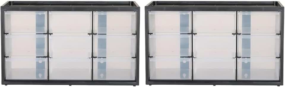 CRAFTSMAN Storage Organizer Bin System, 9 Compartment, Plastic (CMST40709) (Pack of 2)