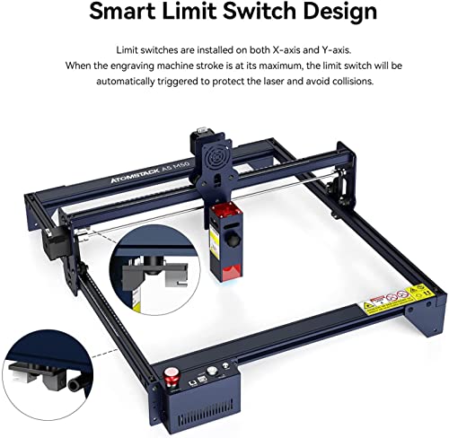 A5 M50 Laser Engraver For Atomstack, 5.5W Fixed-Focus 0.08Mm Compressed Spot Laser Cutter And Engraving Machine For Wood/Metal/Leather/Acrylic, Engraving Area 410X400Mm (Black) #TOP3
