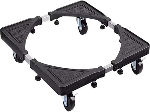 Base de lavadora ajustable de tamaño de base movible para secadora refrigerador muebles telescópicos rodillo con ruedas de bloqueo giratorias 4