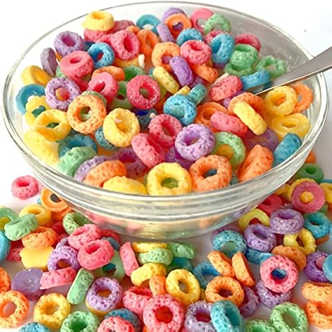 Cereal Bowl Candle with Fruit Loops Scent and Extra Cereal Pieces Cover