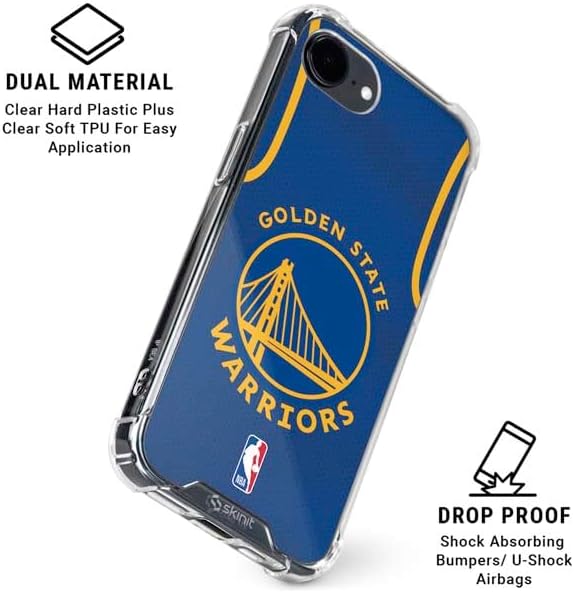 Skinit Clear Phone Case Compatible with iPhone 16e - Officially Licensed NBA Golden State Warriors Jersey Design