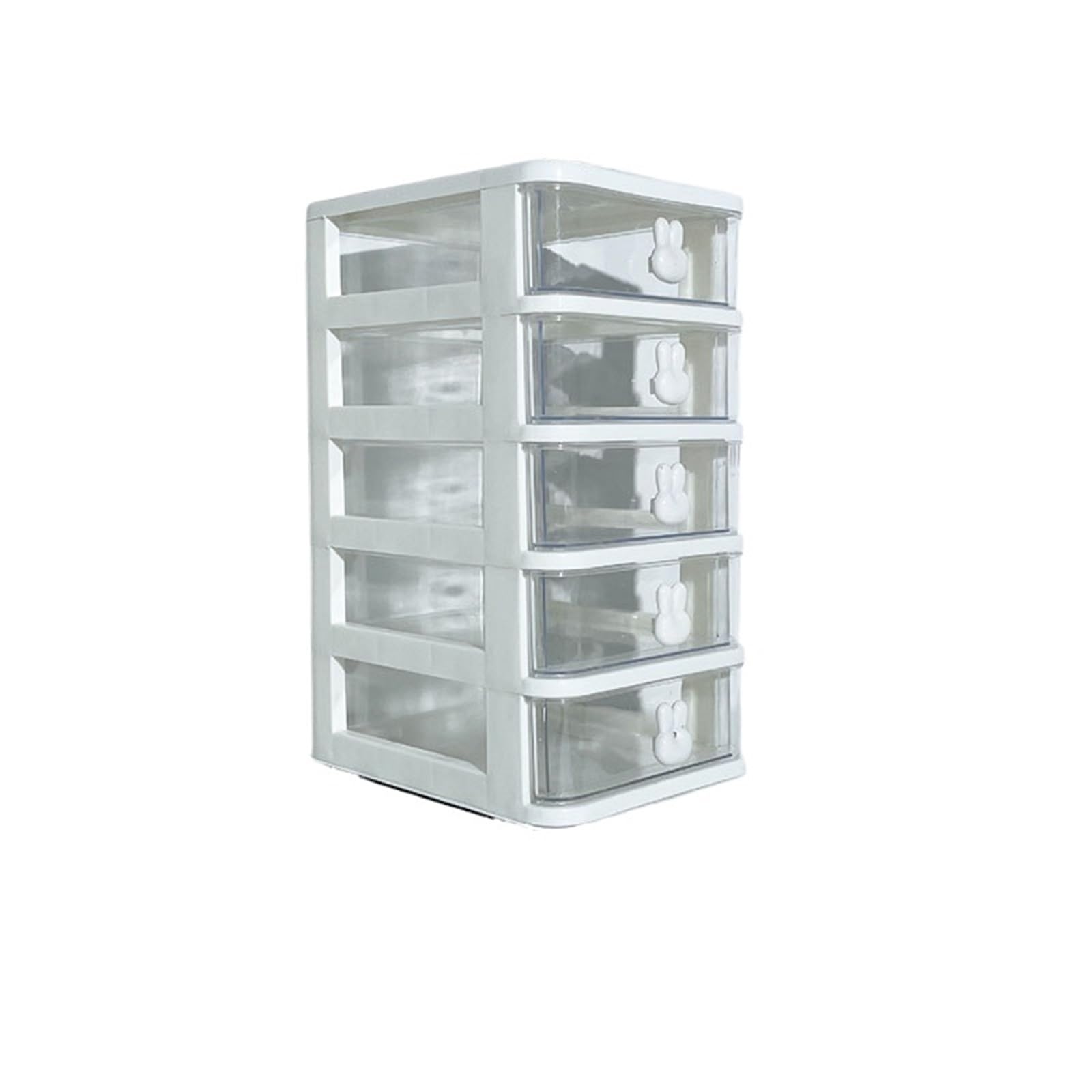 XUCZHAI Multifunctional Desktop Storage Drawer Box With Holder Rack Multi-layer Jewelry(Five layers white)