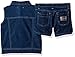 Kensie Girls' 3 Piece Lace Trimmed Denim Vest, Short and T-Shirt Set