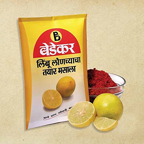 Bedekar Lime Pickle Mix | Lemon Pickle Masala | Nimbu Achar Masala | A++ Grade, 100g (100g x 2 Pcs)