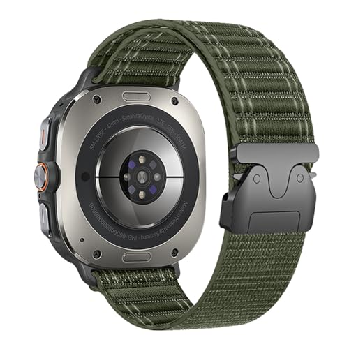 Bracelet nylon pour Samsung Galaxy Ultra 47mm finition premium sans interstice