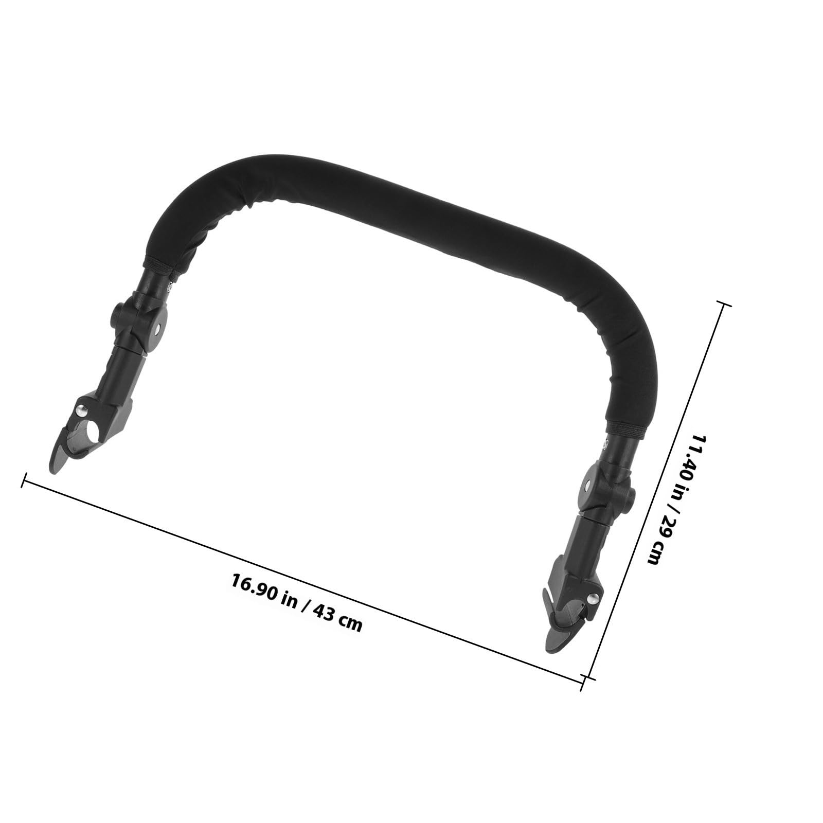 OUNONA Verlängerbarer Kinderwagengriff aus Kunststoff mit Schwammüberzug, kompatibel mit verschiedenen Kinderwagen, flexible Armlehne für sicheres Schieben und Zufälliger Stil