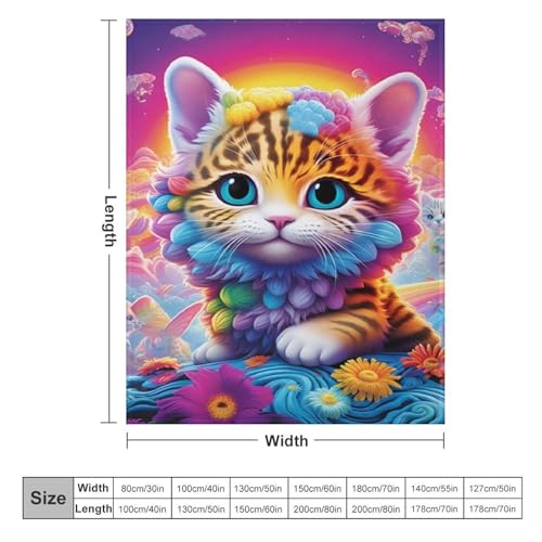 Couverture en chat plaid douillet pour vos soirées sur le canapé et nuits de voyage