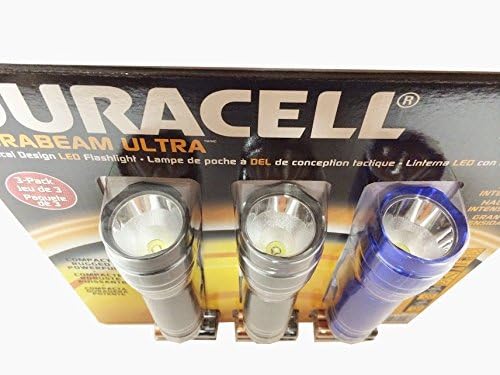 Duracell Durabeam Ultra 300 Lumens Tactical High-Intensity Compact LED Flashlight, 3-Pack