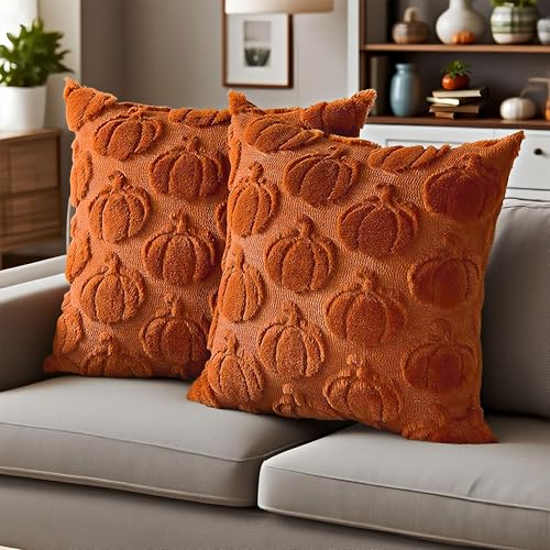 Fall Decorations for Home,Fall Throw Pillow Covers 18"x18" Set of