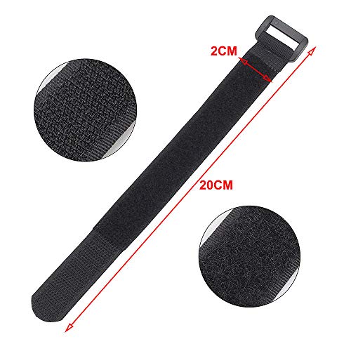 Aiqeer 30 Black Reusable Cable Ties, 20 cm, Nylon & Plastic, Hook & Loop, Multipurpose - Image 2