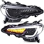 VLAND Headlight Assembly Fit for 2012-2016 Scion FR-S 2012-2021 Toyota 86 2013-2021 Subaru BRZ, LED Headlamp Assembly with DRL Sequential Turn Signal, Plug-and-play(Bulbs Not Include)