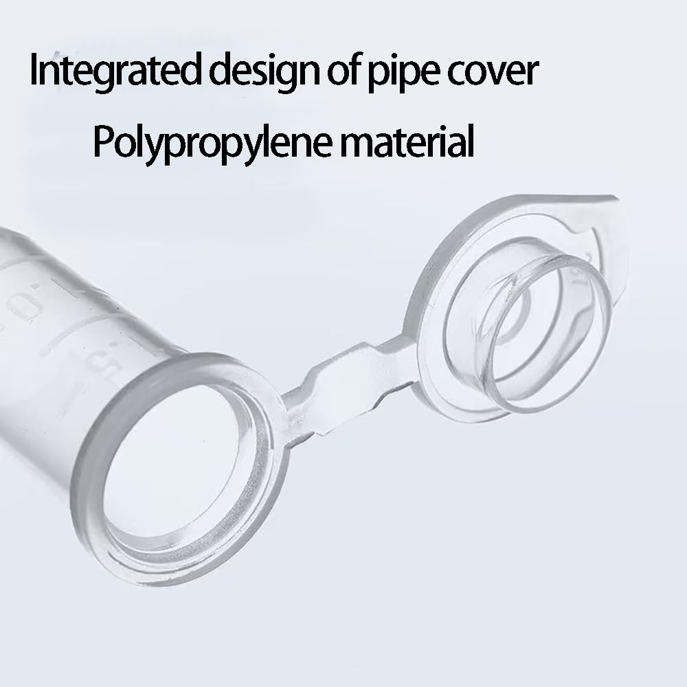 Lot de 300 Tubes à Centrifuger de 1,5 ml Micro Tube à Centrifuger en Plastique Conique Microtube Transparent pour Laboratoires et Expériences Biologiques