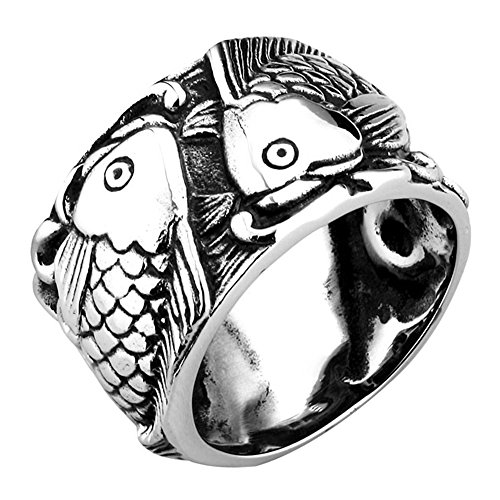 Image of Genuine Stainless Steel Ring for Men Fashion Punk Rock 3D Animal Rings
