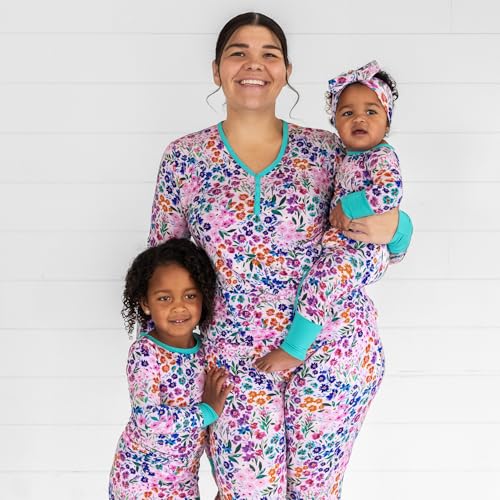 Little Sleepies Pajamas for Baby Boys & Girls, Viscose from Bamboo Baby Pajamas, Snug Sleeper, Toddler PJs, 2-Way Zipper, Sweet Pea, 3T